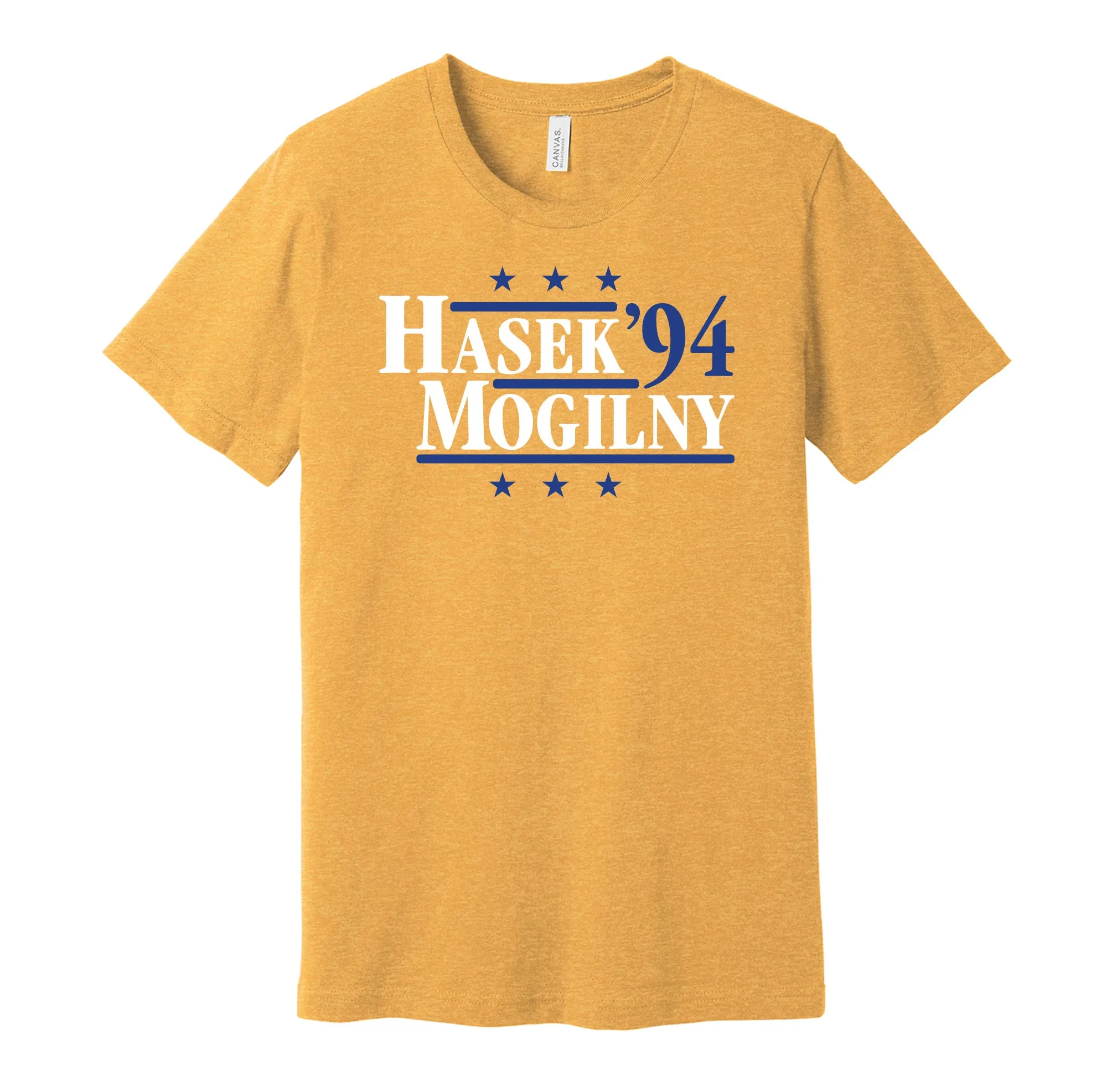 Hasek & Mogilny '94 - Buffalo Hockey Legends Political Campaign Parody T-Shirt - Hyper Than Hype Shirts