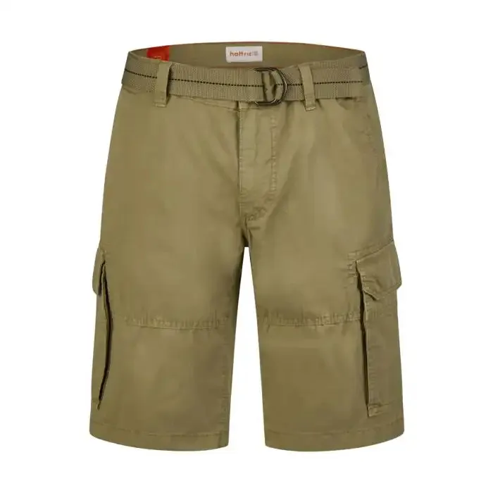 Hattric Mens Cargo Shorts Khaki Green