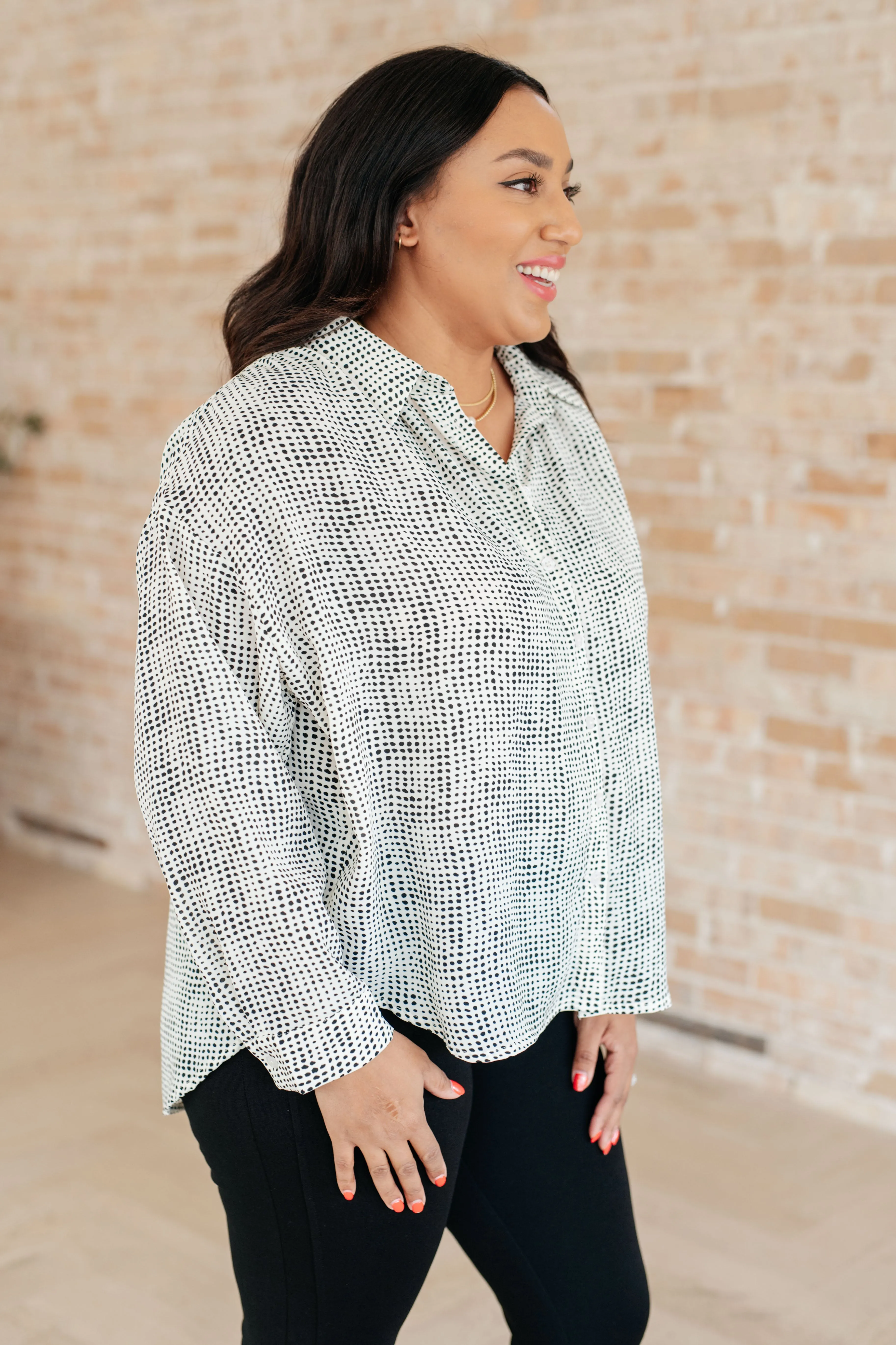 Hazel Blues® |  Terms of Endearment Dolman Sleeve Button Up