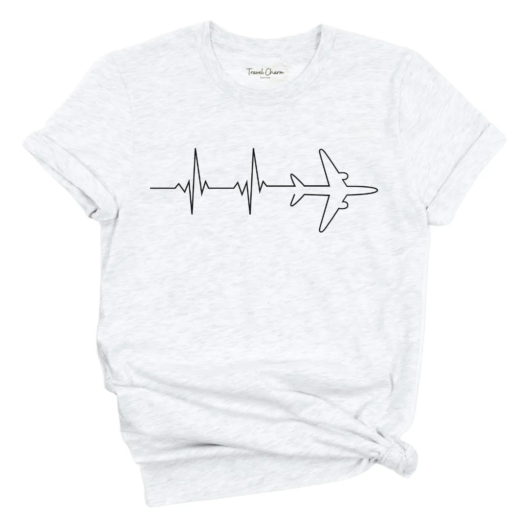 Heartbeat Airplane Premium Tee