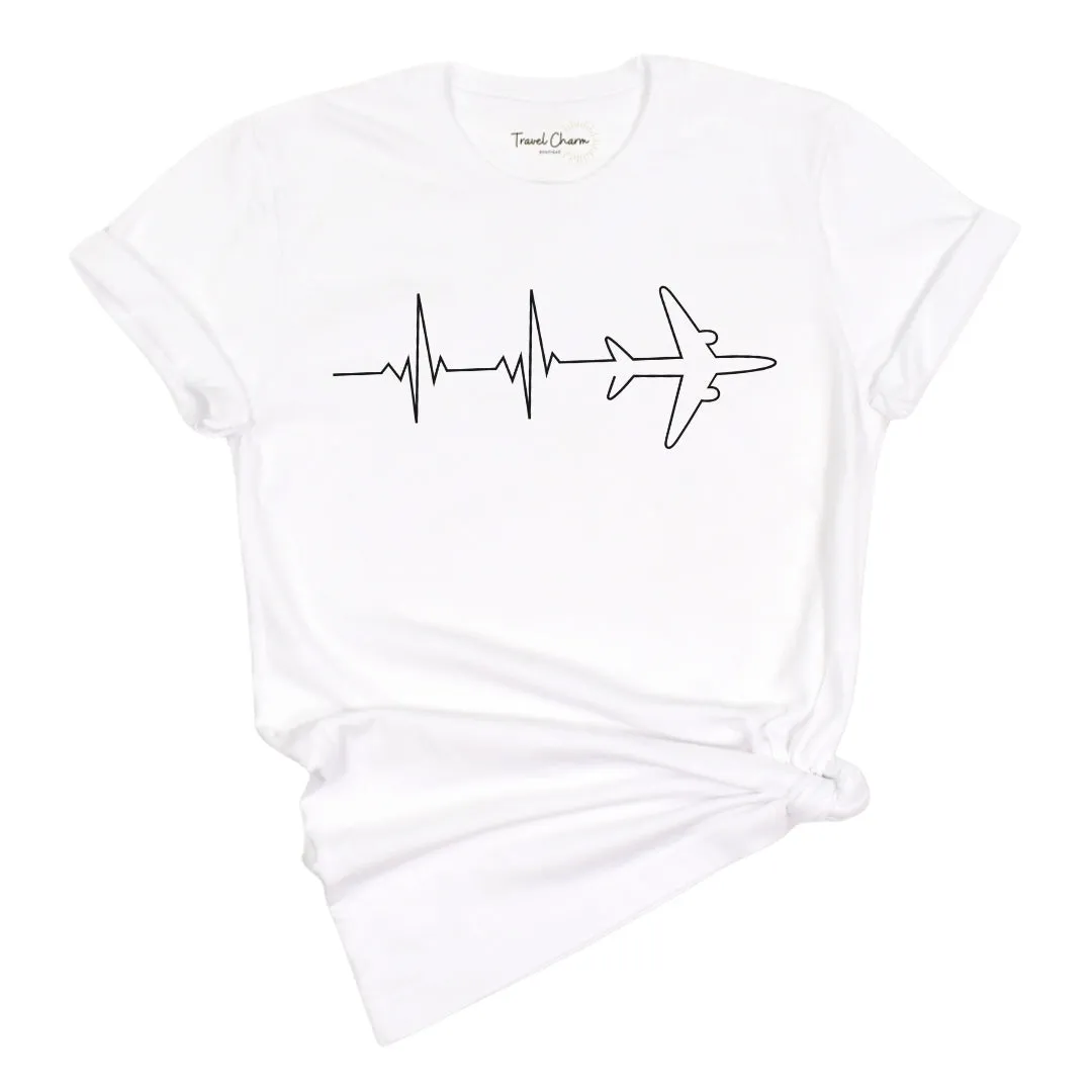 Heartbeat Airplane Premium Tee
