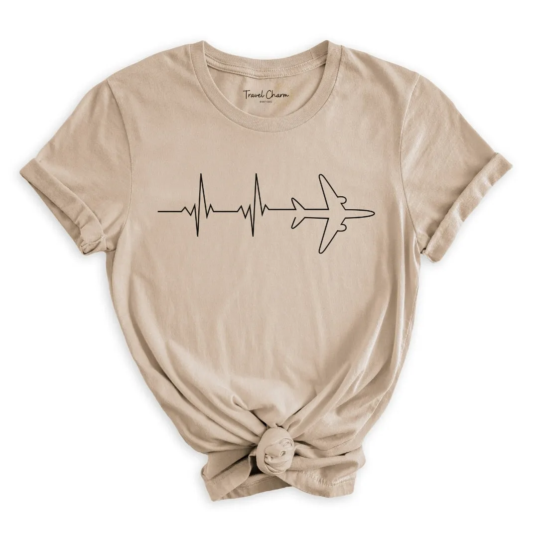 Heartbeat Airplane Premium Tee