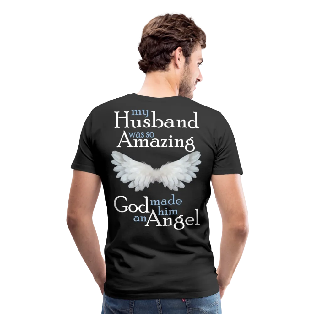 Husband Amazing Angel Men's Premium T-Shirt (CK3578)