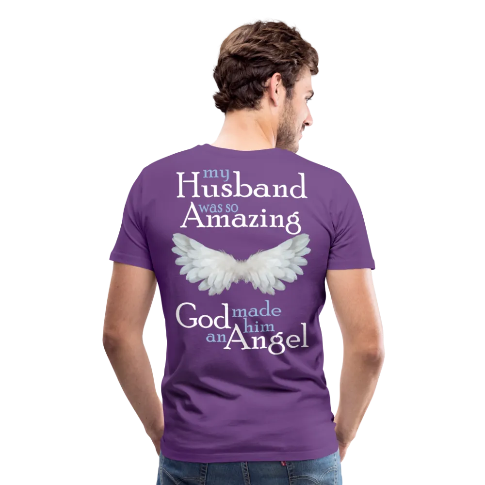 Husband Amazing Angel Men's Premium T-Shirt (CK3578)