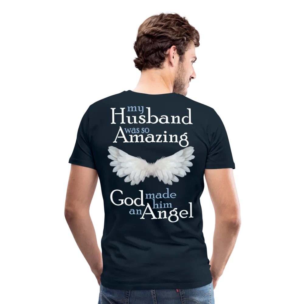 Husband Amazing Angel Men's Premium T-Shirt (CK3578)