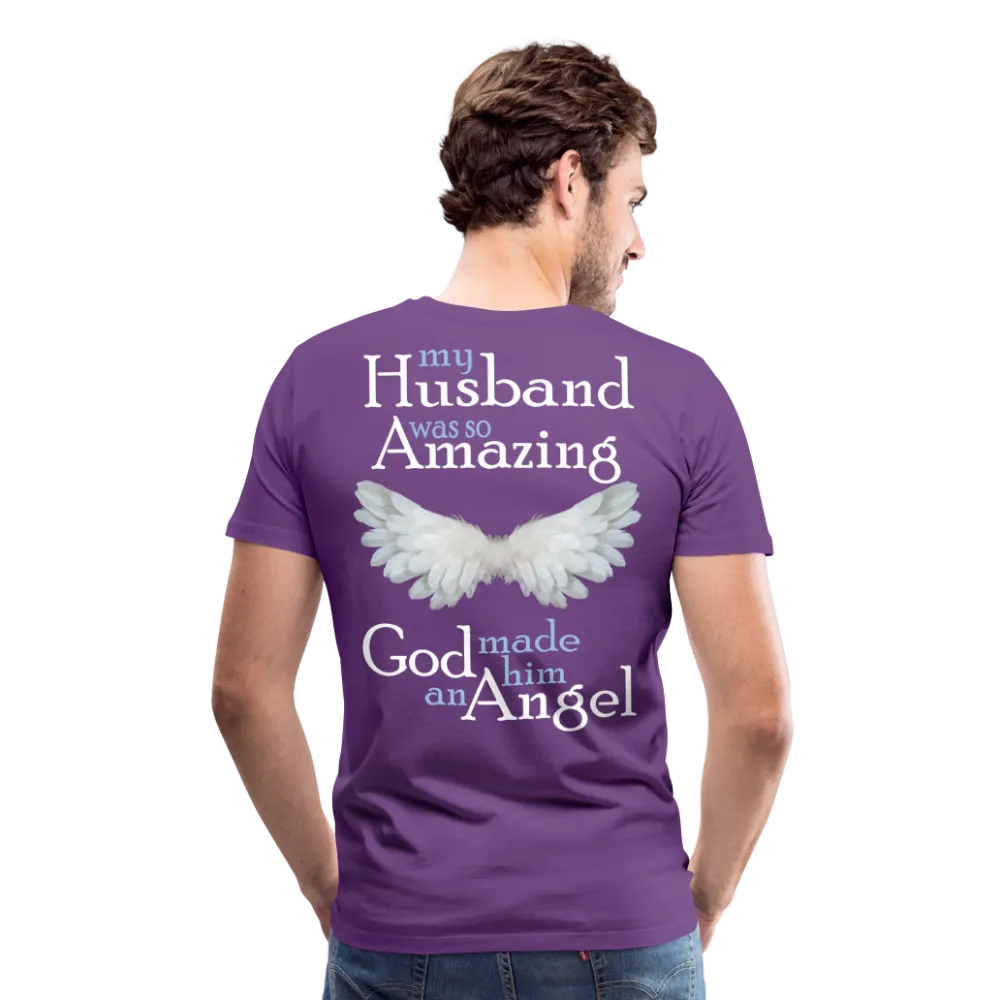 Husband Amazing Angel Men's Premium T-Shirt (CK3578)