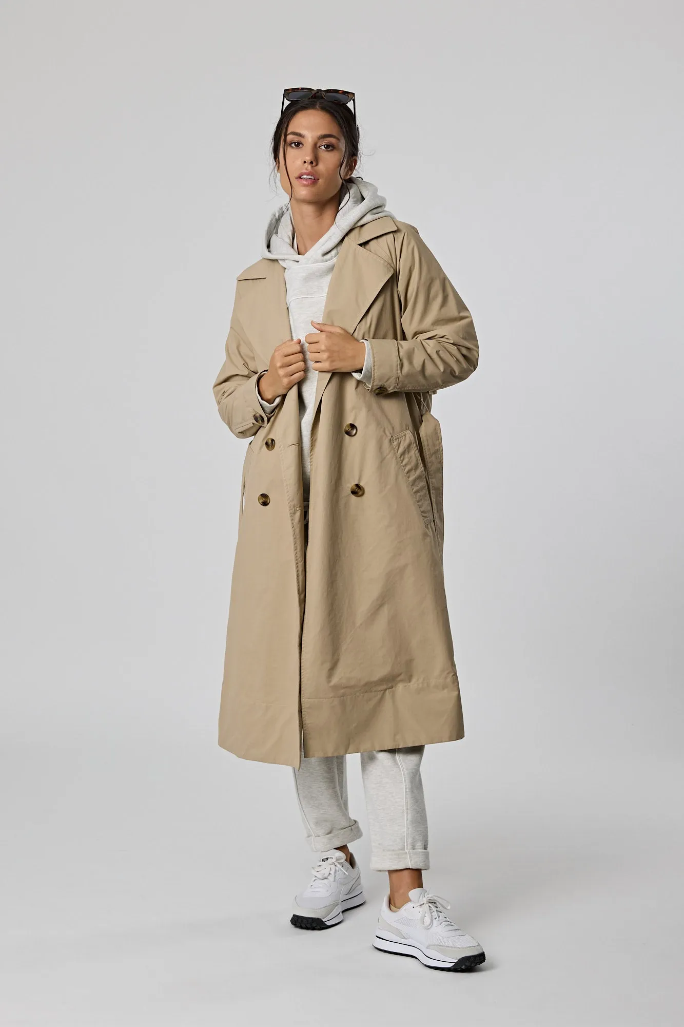 Hybrid Trench Coat - Camel