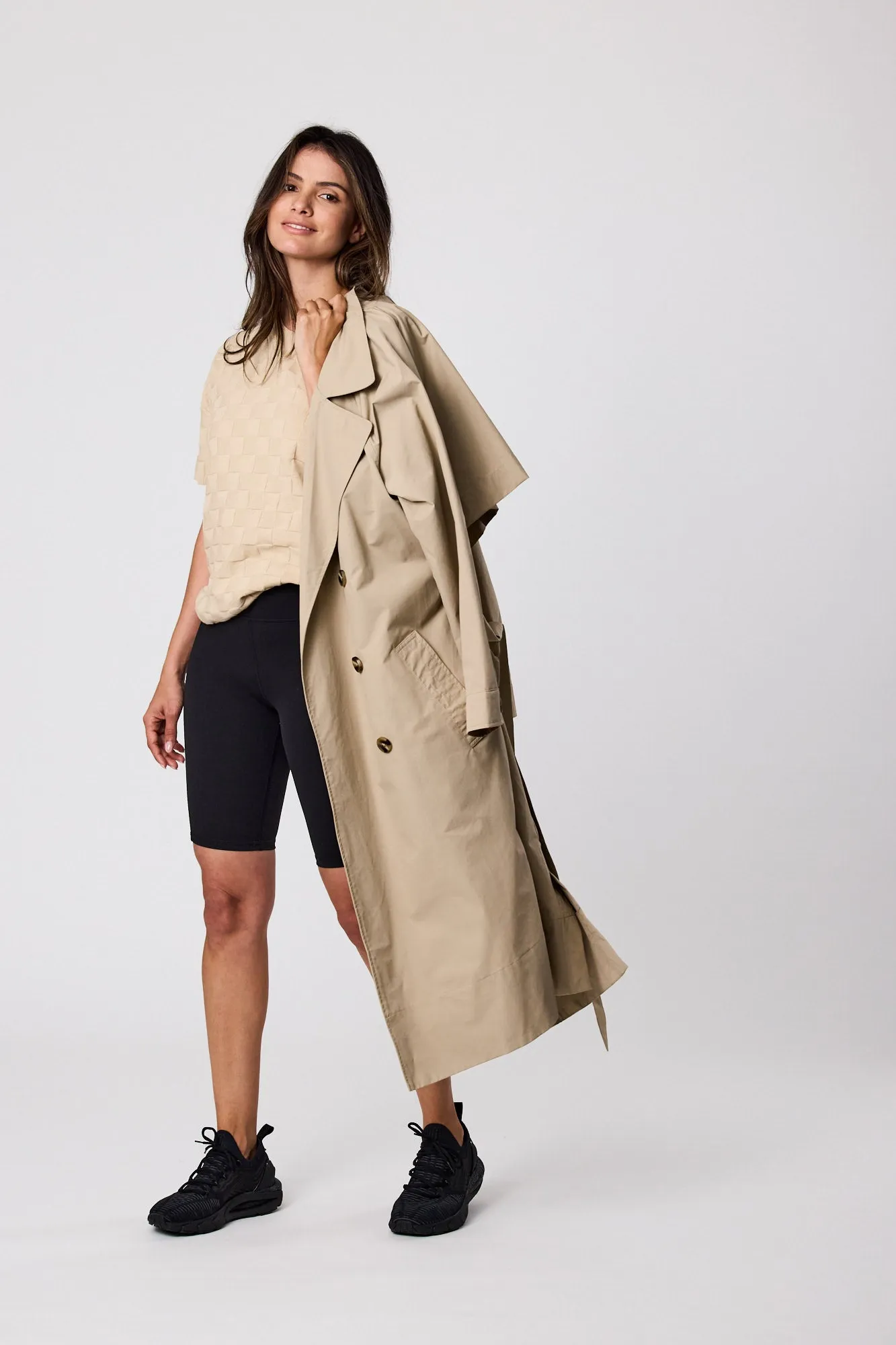 Hybrid Trench Coat - Camel