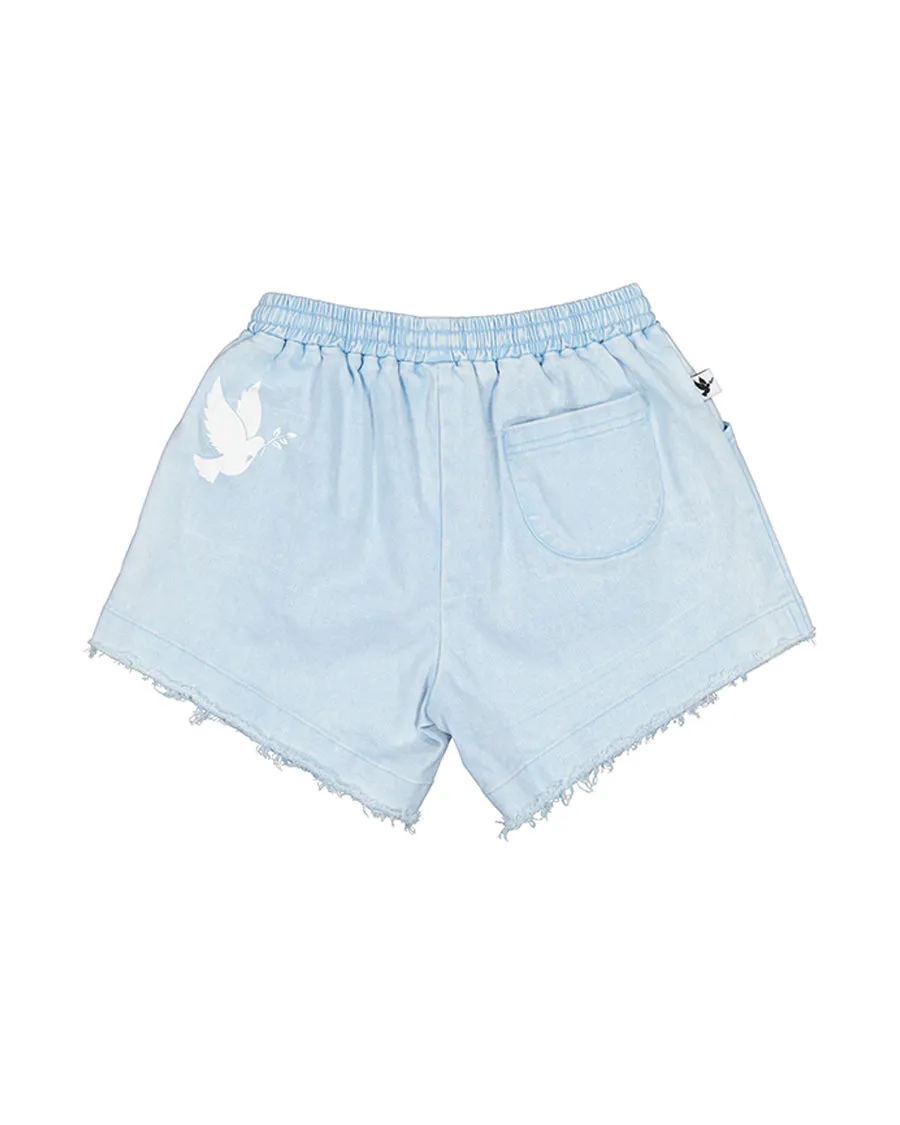 Icy Blue Denim Short