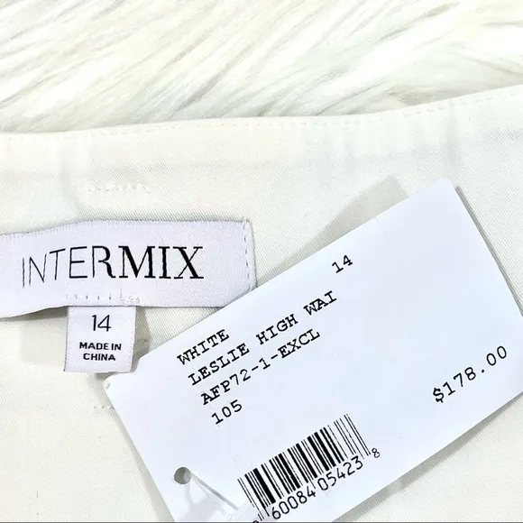 INTERMIX Leslie Double Belted White Cotton Shorts