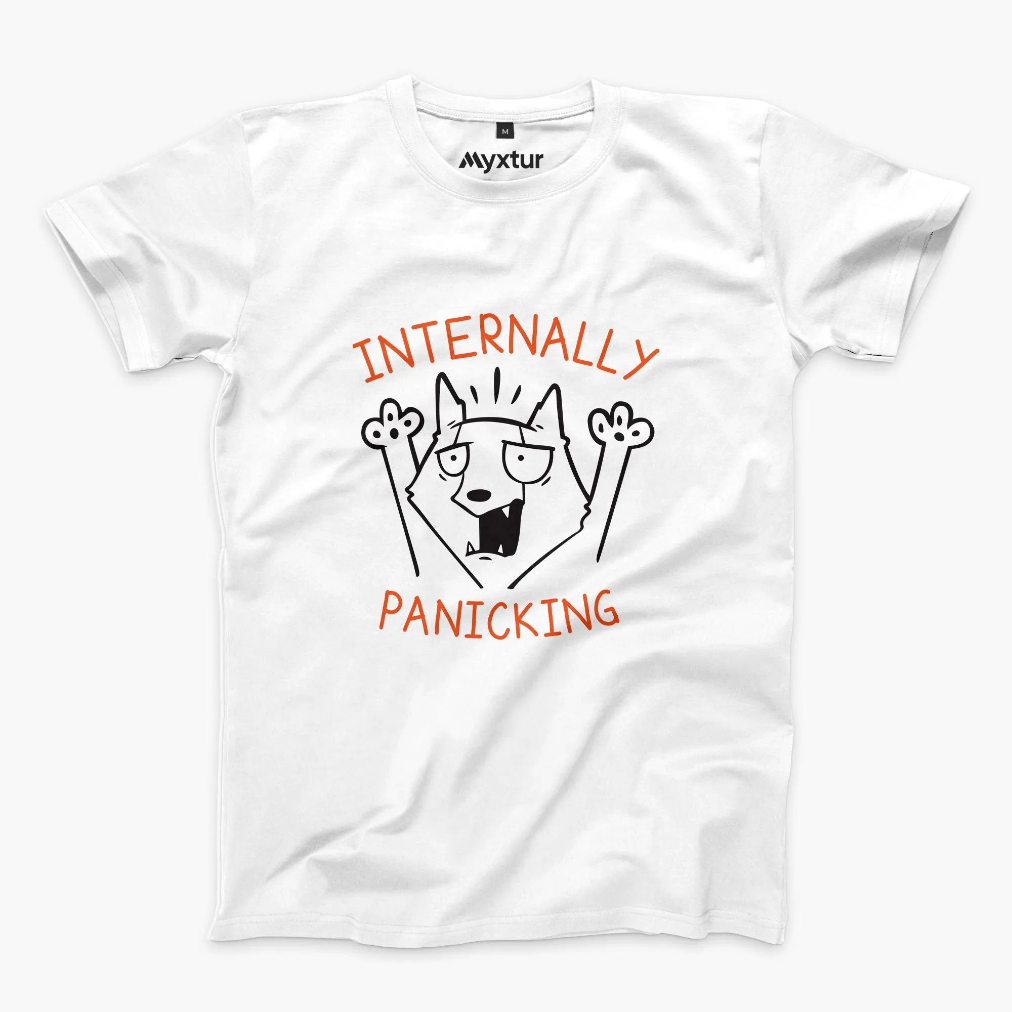 Internally Panicking Round-Neck Unisex-T-Shirt