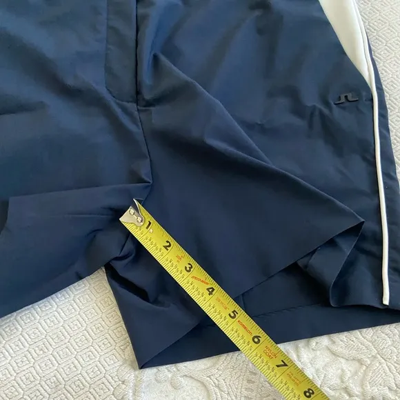 J. Lindeberg Gwen Golf Shorts Navy   White Athletic Shorts