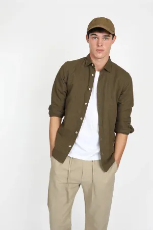 JAMES HARPER LINEN COTTON BLEND L/S SHIRT JHS554
