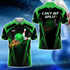 JEFF - The Green Bowling Ball in Flames 3D Shirt - QB95