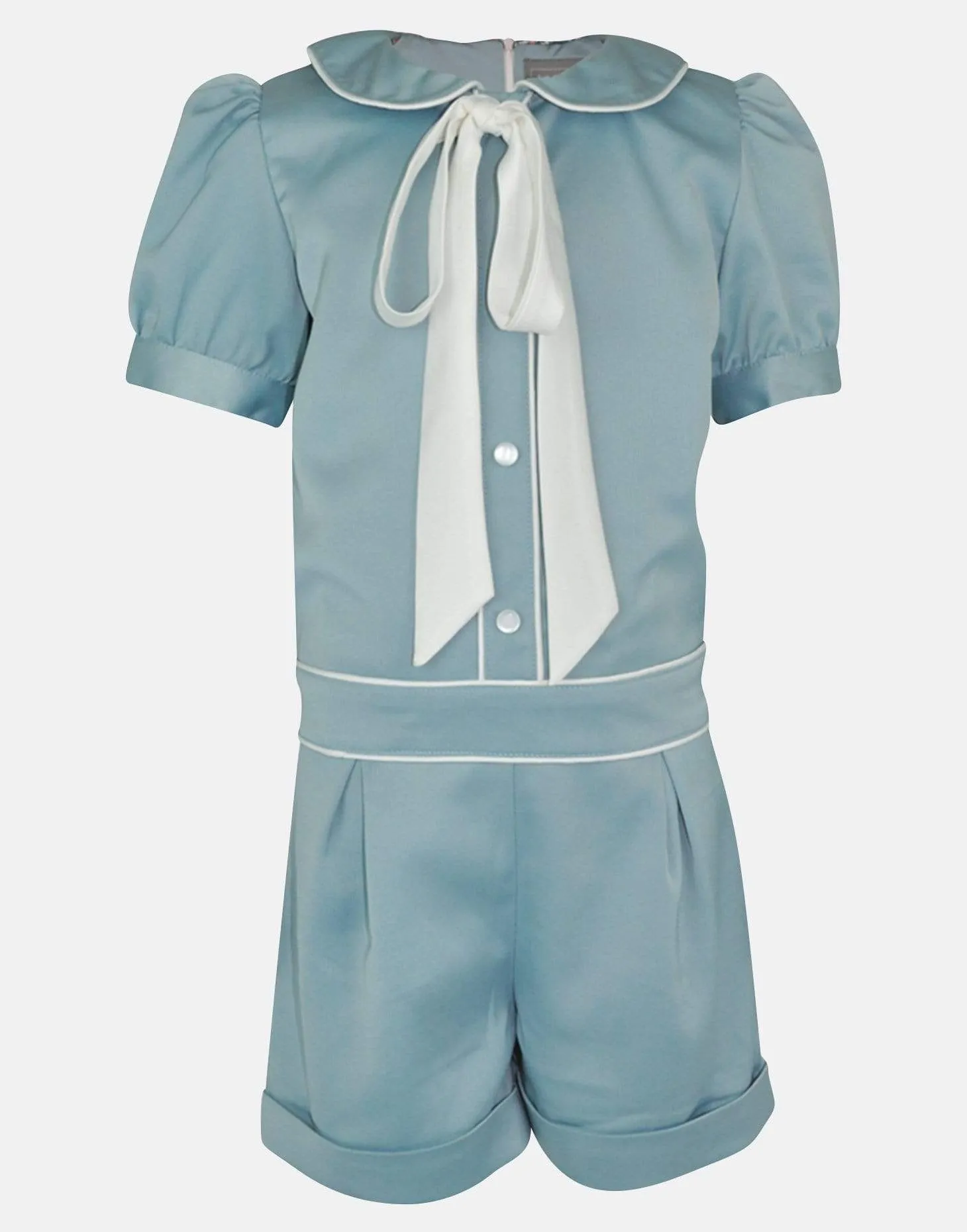 Jemima: Pastel green playsuit & headband