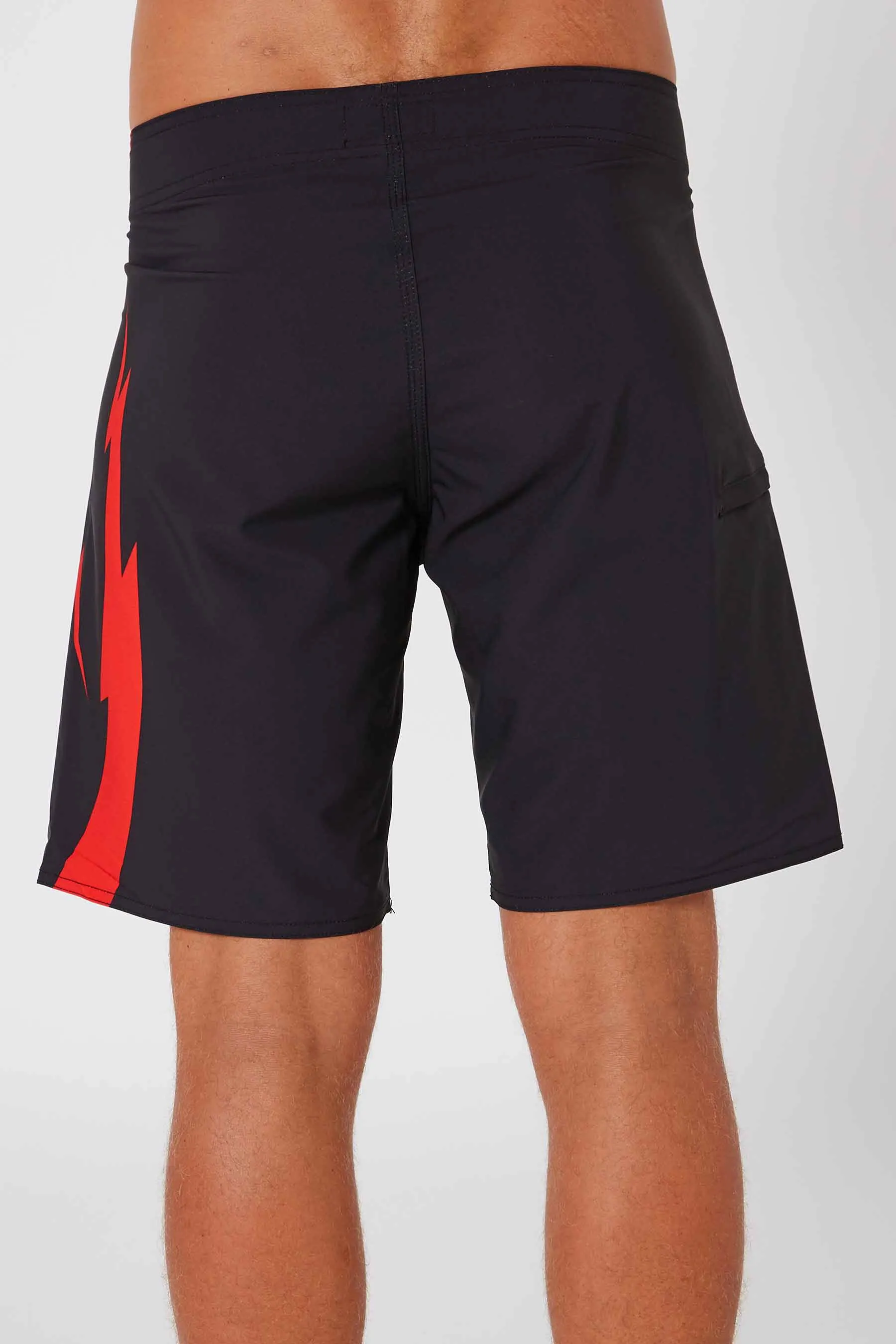 Jetpilot Bolts Mens Rideshort - Black/Red