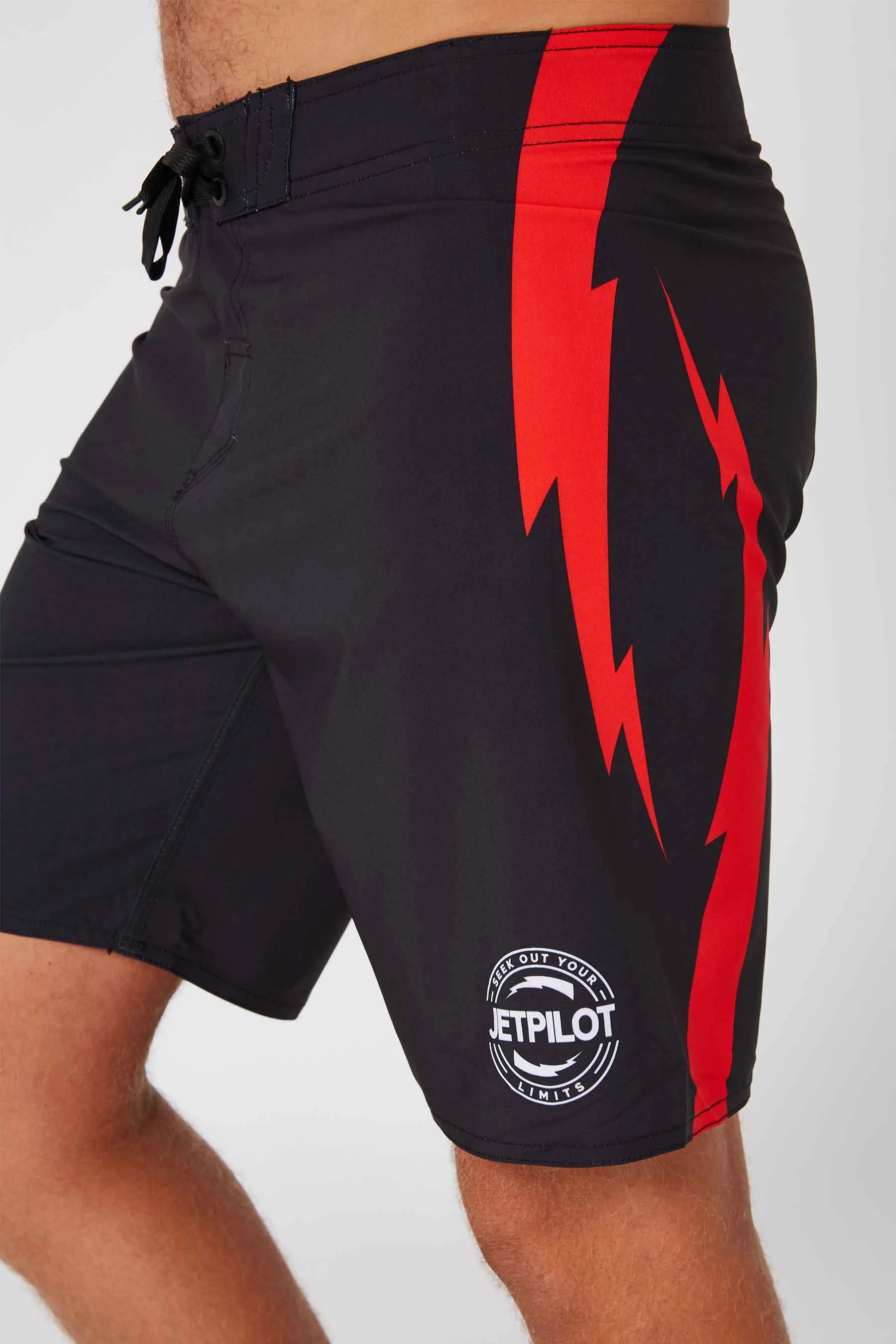 Jetpilot Bolts Mens Rideshort - Black/Red