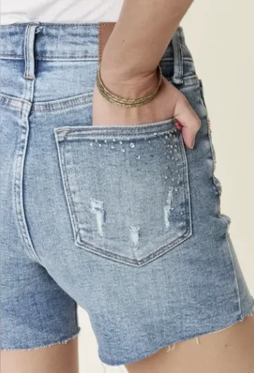 JUDY BLUE RHINESTONE SHORTS