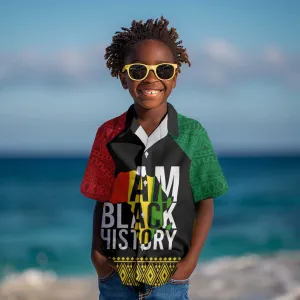 Juneteenth Kid Hawaiian Shirt Mix African Pattern - I Am Black History LT7