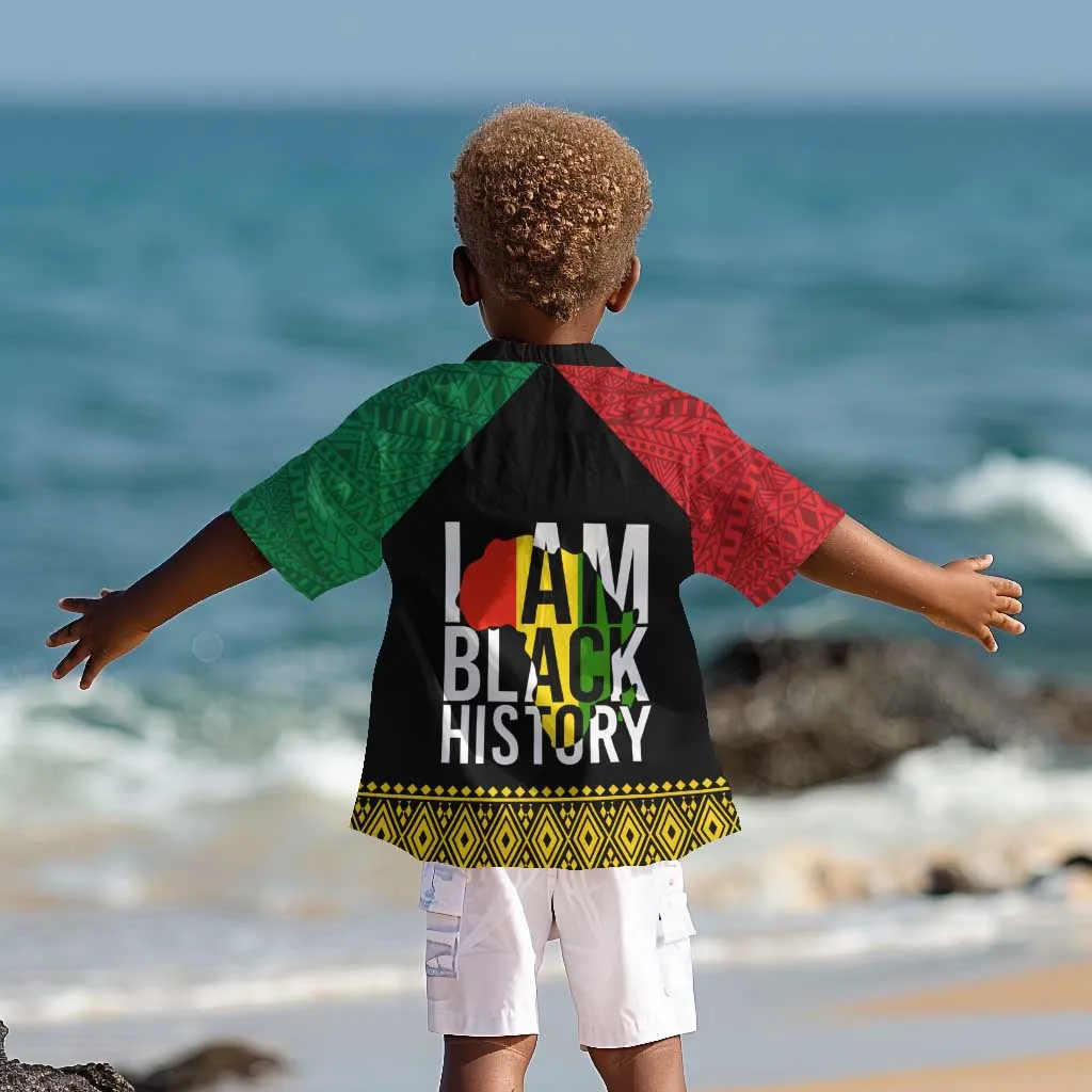 Juneteenth Kid Hawaiian Shirt Mix African Pattern - I Am Black History LT7