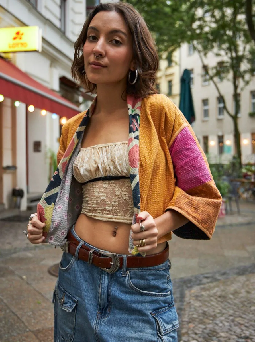 kantha vintage bolero resham (zari)