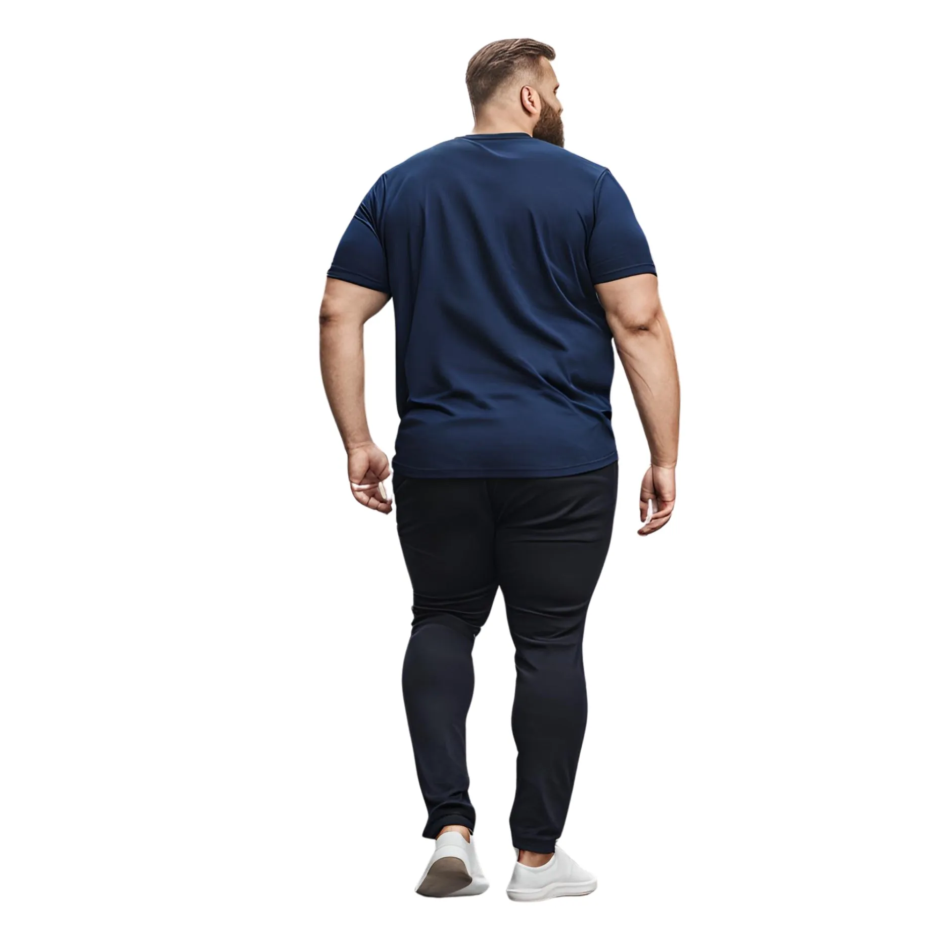 KART BLACK Men's Plus Size Navy Color Tshirts | Regular Fit Round Neck Cotton Tshirts | NVY-SURFING CLUB
