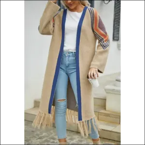 Khaki Geometric Stripe Fringe Hem: Dressed to Kill ! 💀 Needful Things