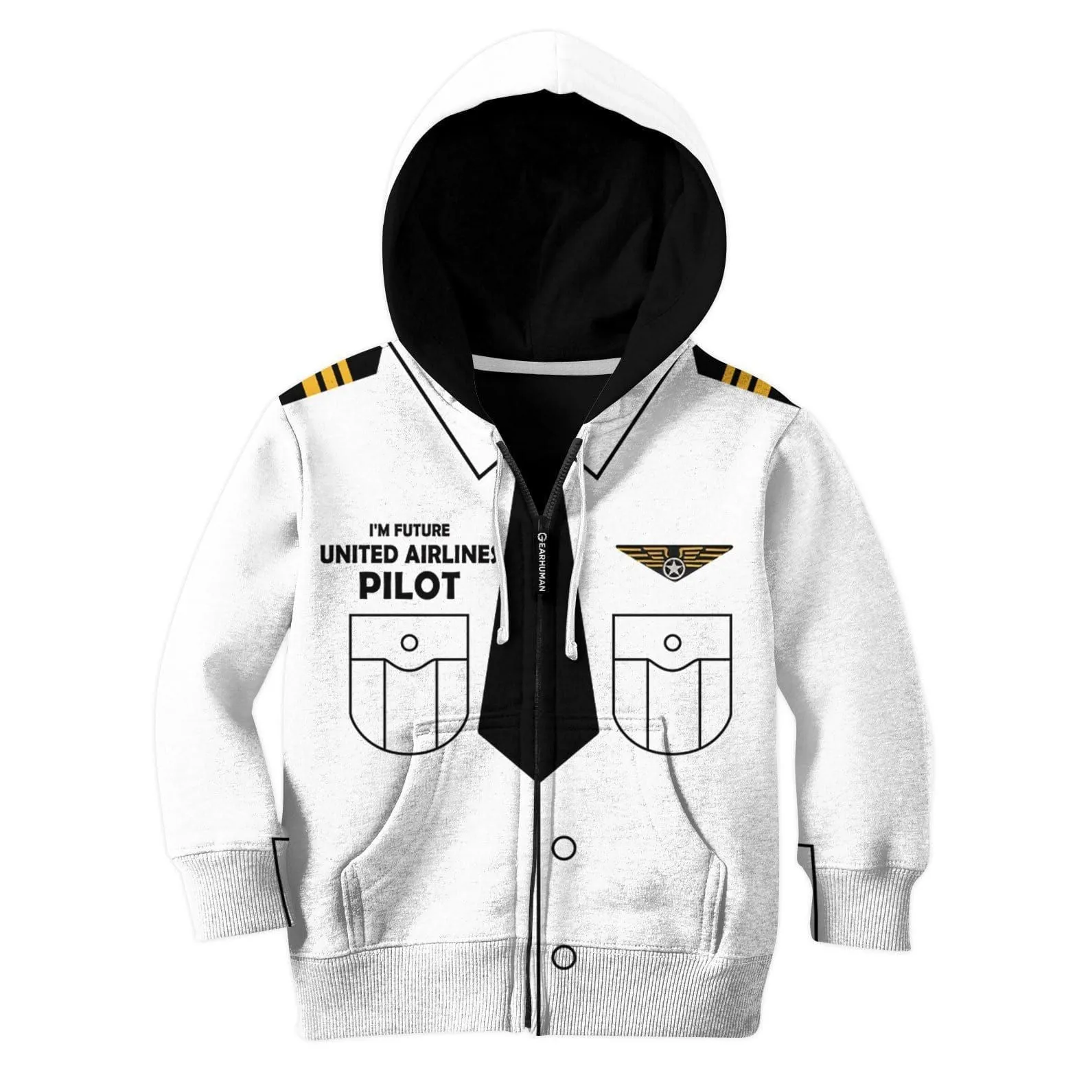 Kid Custom Cosplay Hoodies T-shirt I'm future United Airlines pilot Apparel QT303207