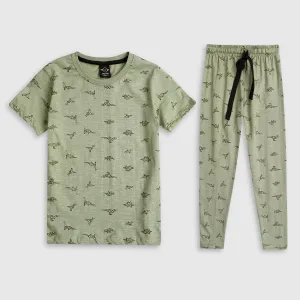Kids Soft Cotton All Over Printed 2 Piece Suit