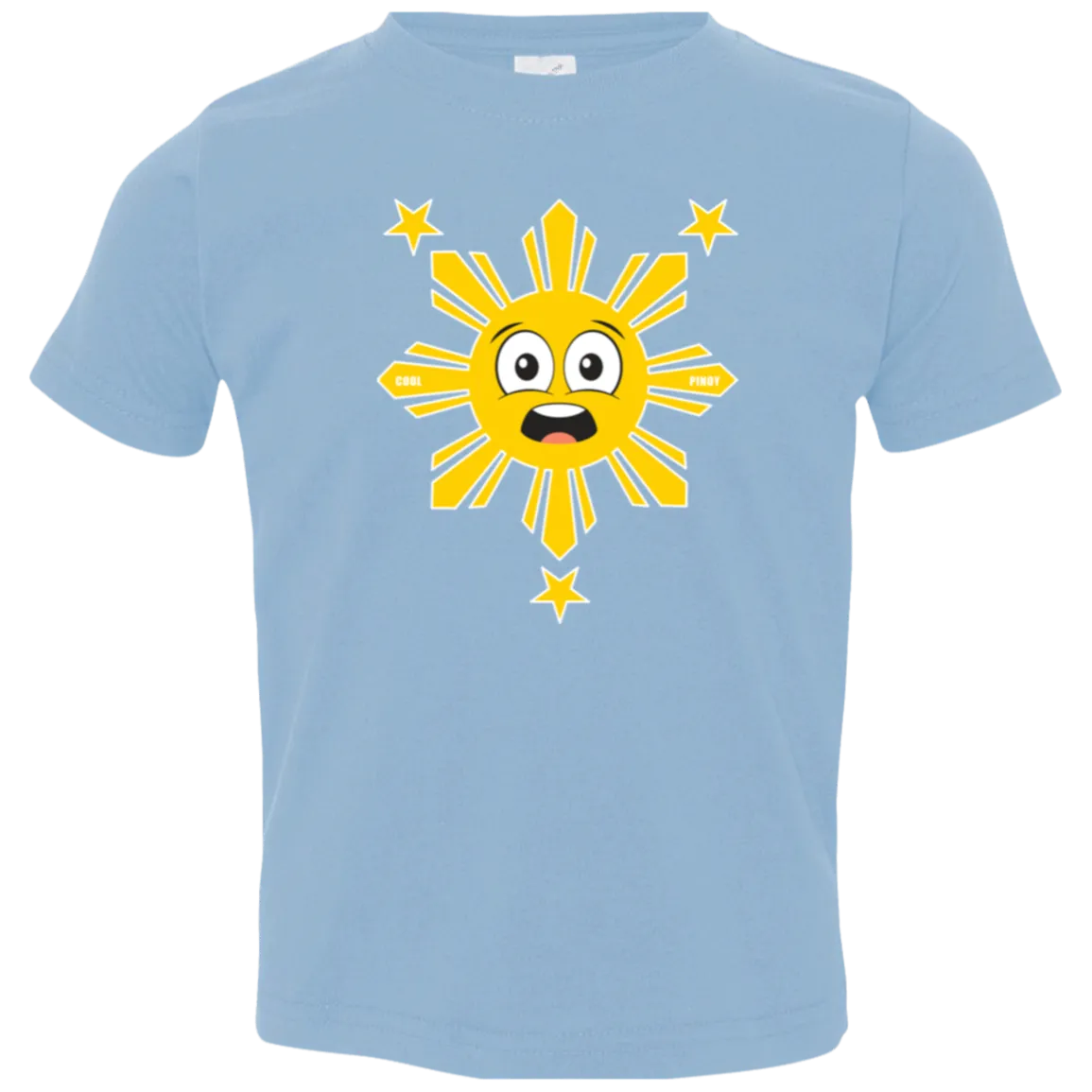 Kids Yellow Sun and Stars 2 Toddler Jersey T-Shirt