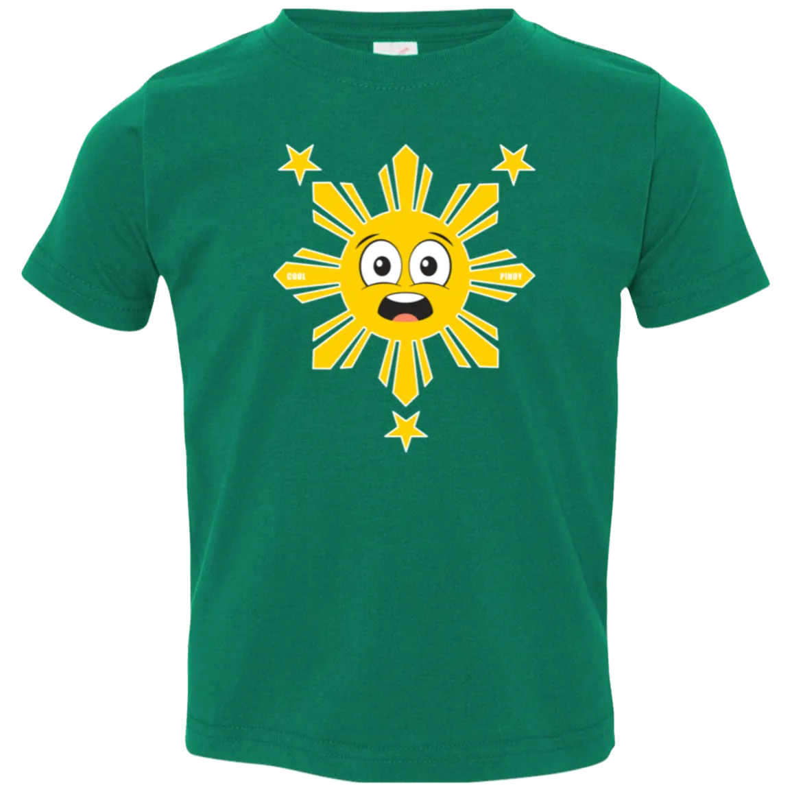 Kids Yellow Sun and Stars 2 Toddler Jersey T-Shirt