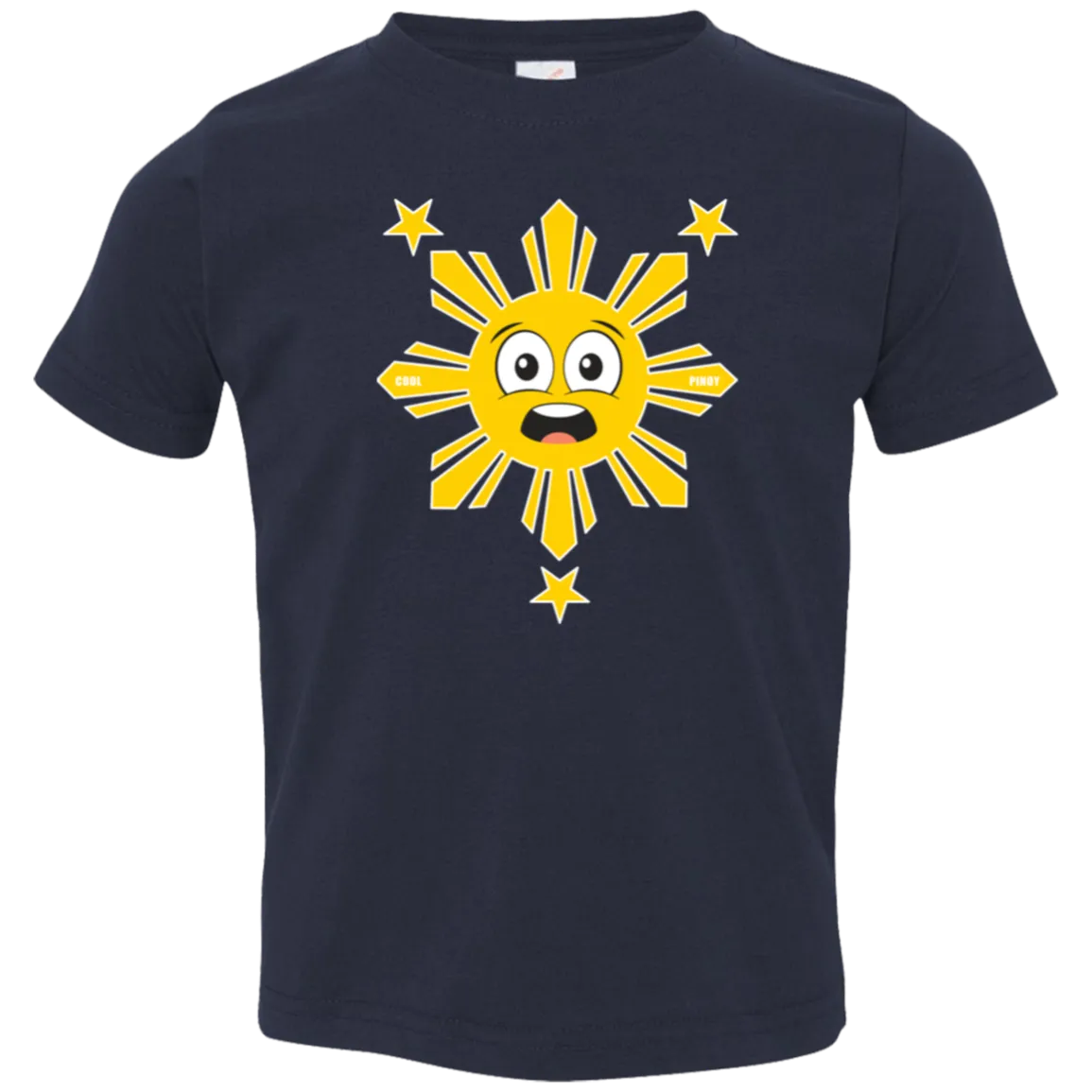 Kids Yellow Sun and Stars 2 Toddler Jersey T-Shirt
