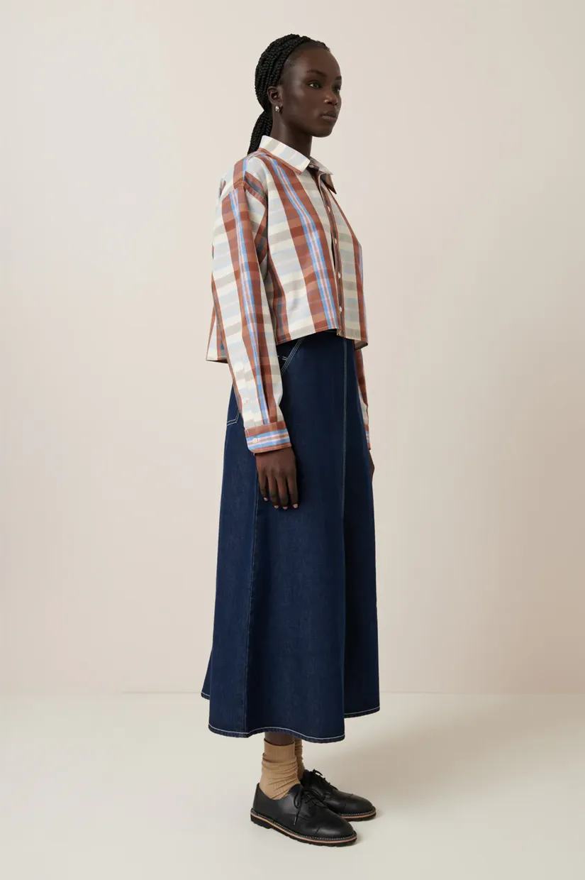 Kowtow Lauren Shirt - Terra Check