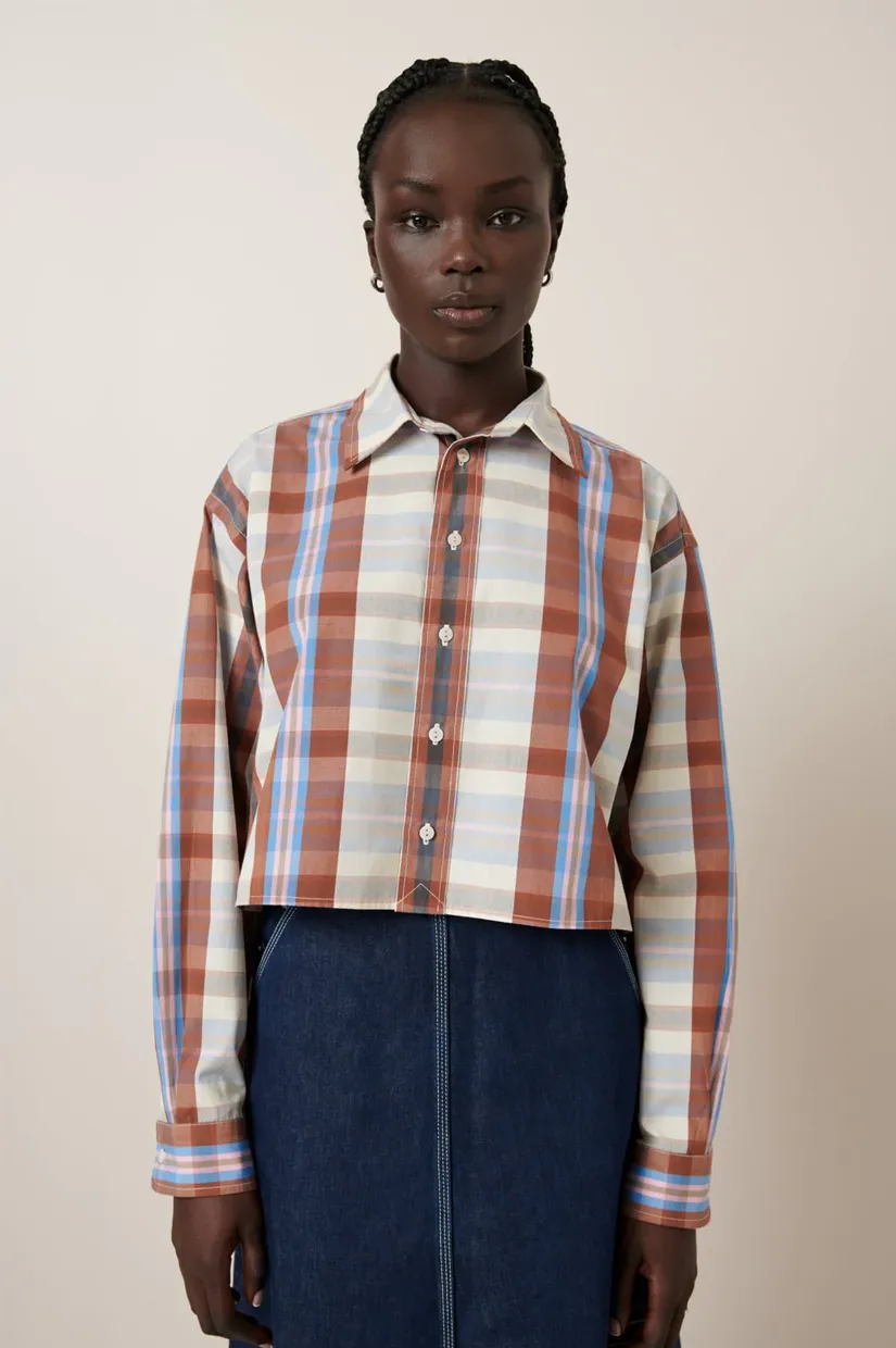 Kowtow Lauren Shirt - Terra Check