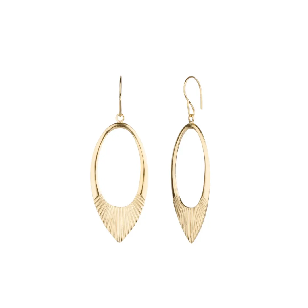 Large Helios Drop Earrings in Vermeil