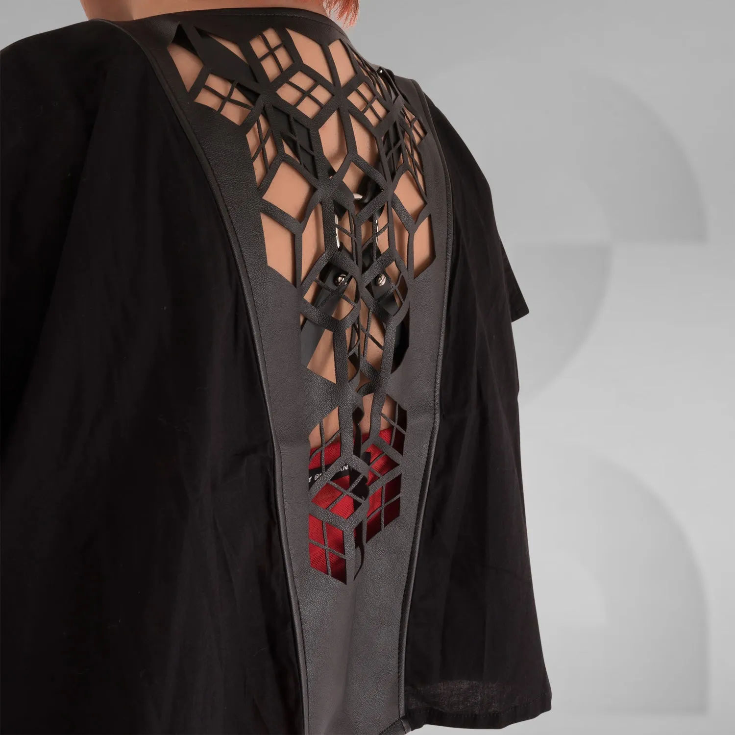 Laser Cut Mini Robe Black
