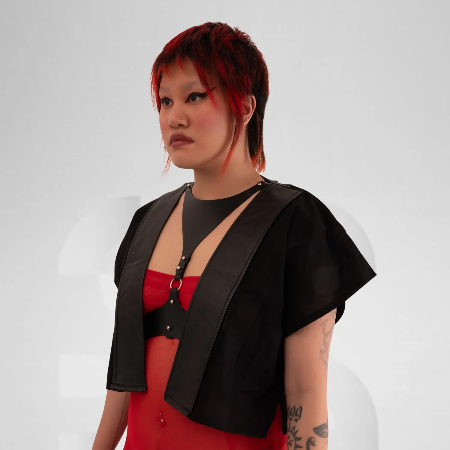 Laser Cut Mini Robe Black