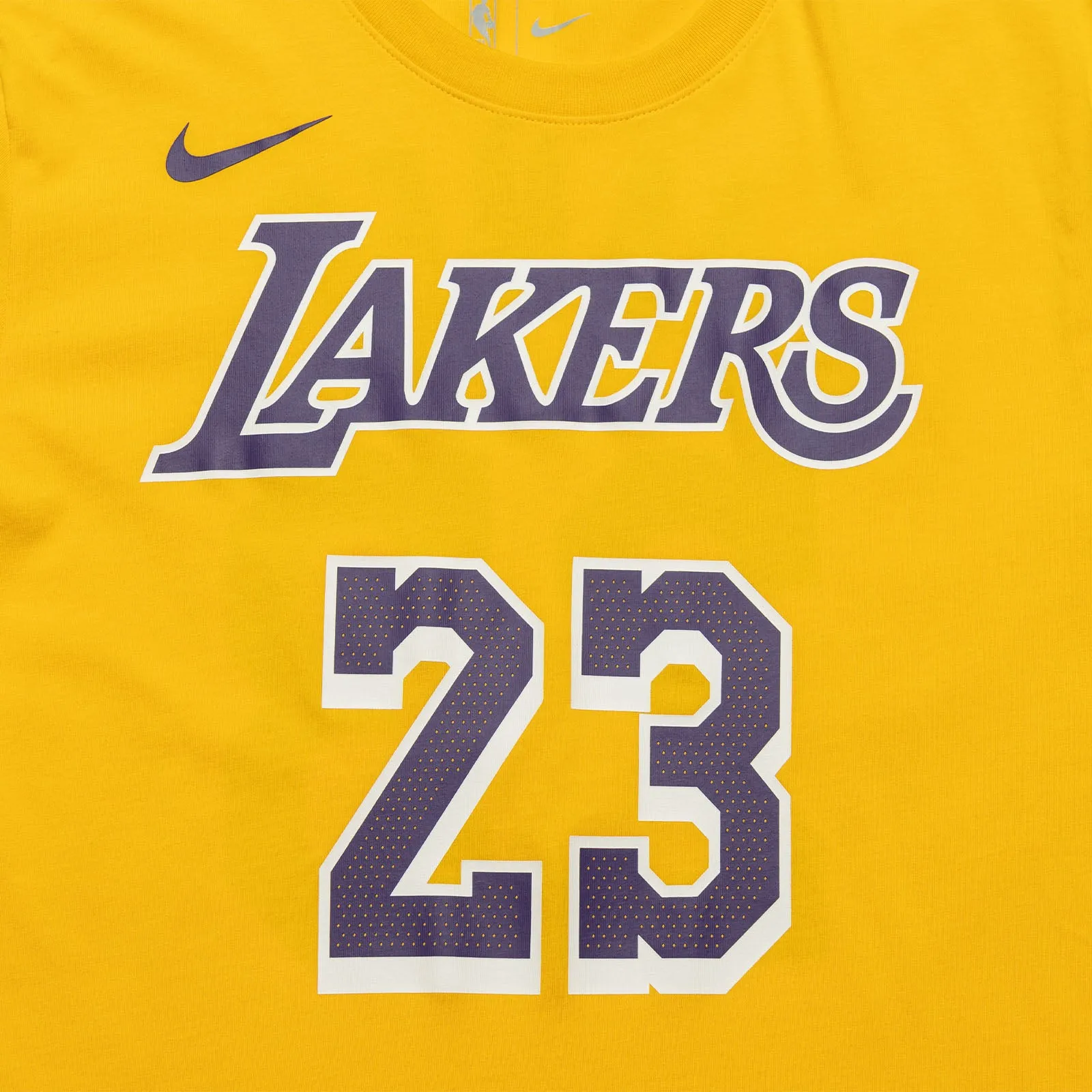 LeBron James Los Angeles Lakers Icon Name & Number NBA T-Shirt - Yellow