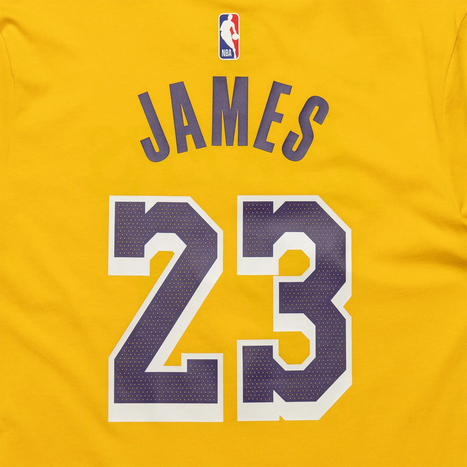 LeBron James Los Angeles Lakers Icon Name & Number NBA T-Shirt - Yellow