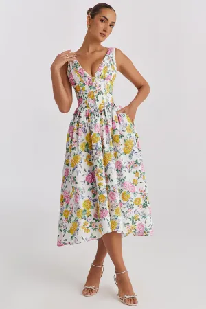 Lena | Flowy Elegant Midi Dress