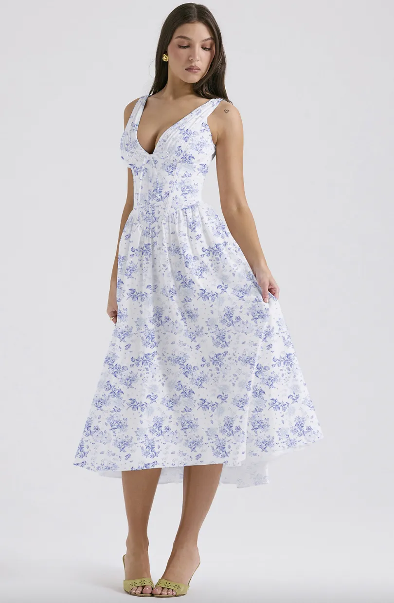 Lena | Flowy Elegant Midi Dress