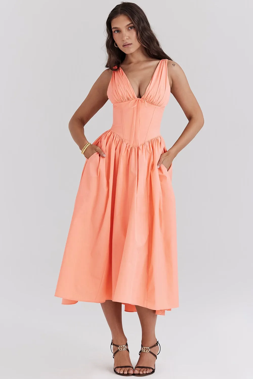 Lena | Flowy Elegant Midi Dress