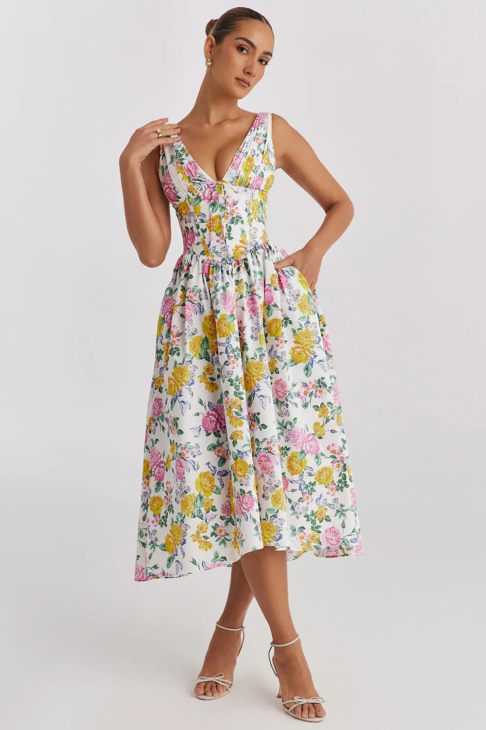 Lena | Flowy Elegant Midi Dress