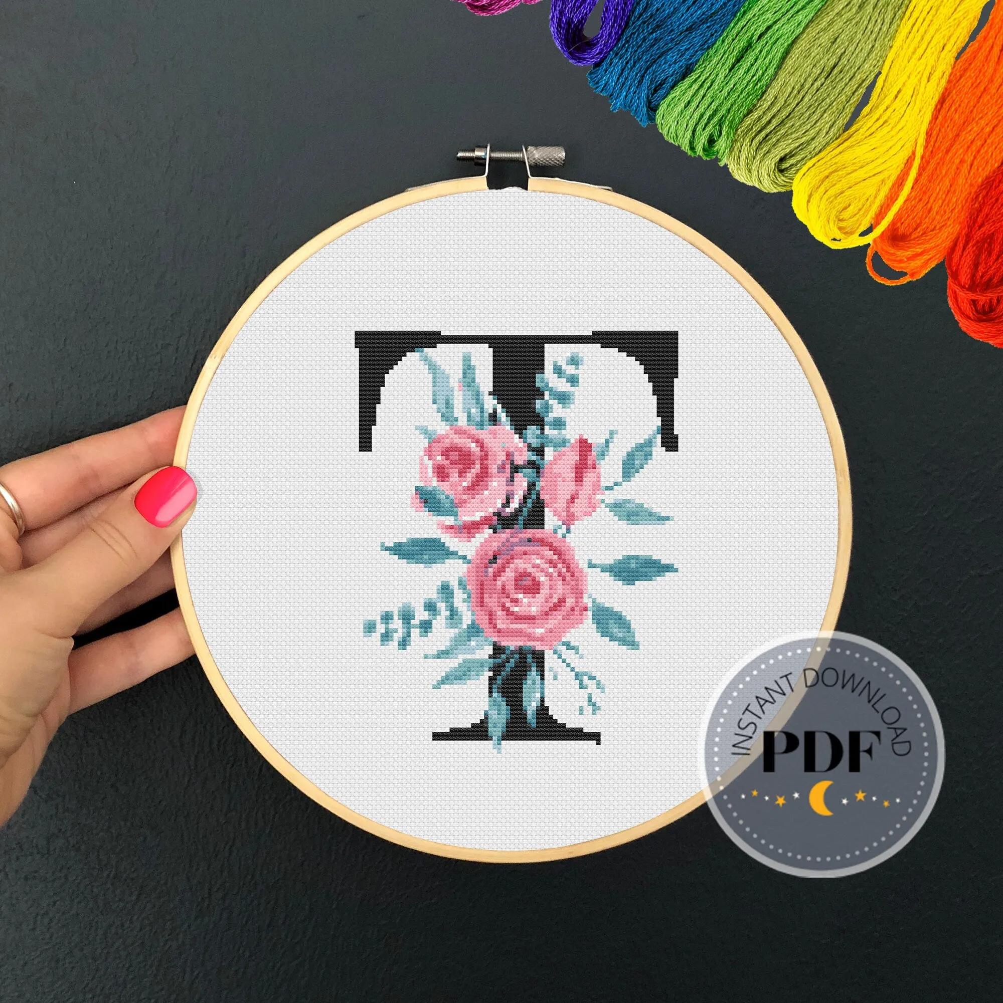 Letter T Cross Stitch Pattern #73