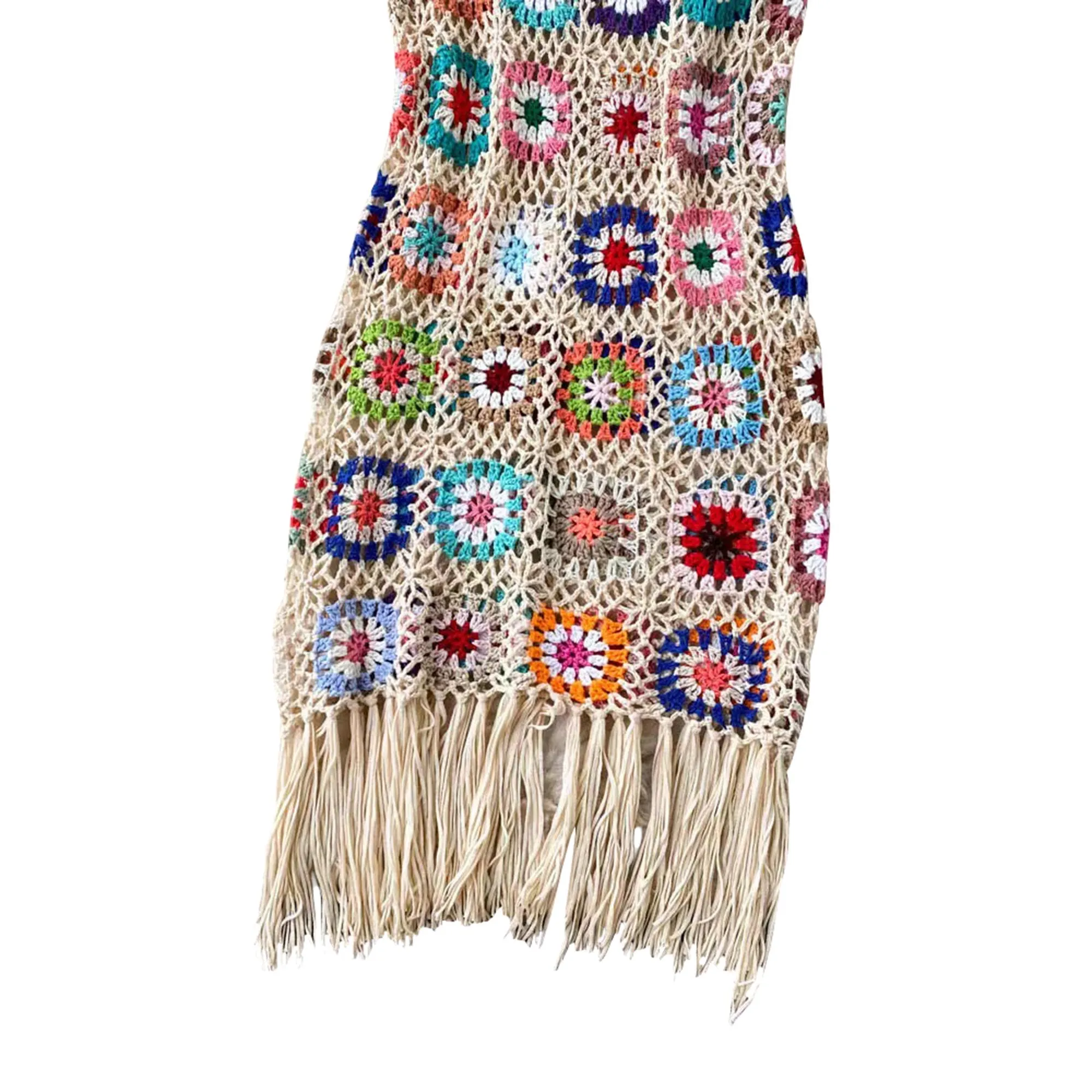 Lieserram Crochet Tasseled Dress
