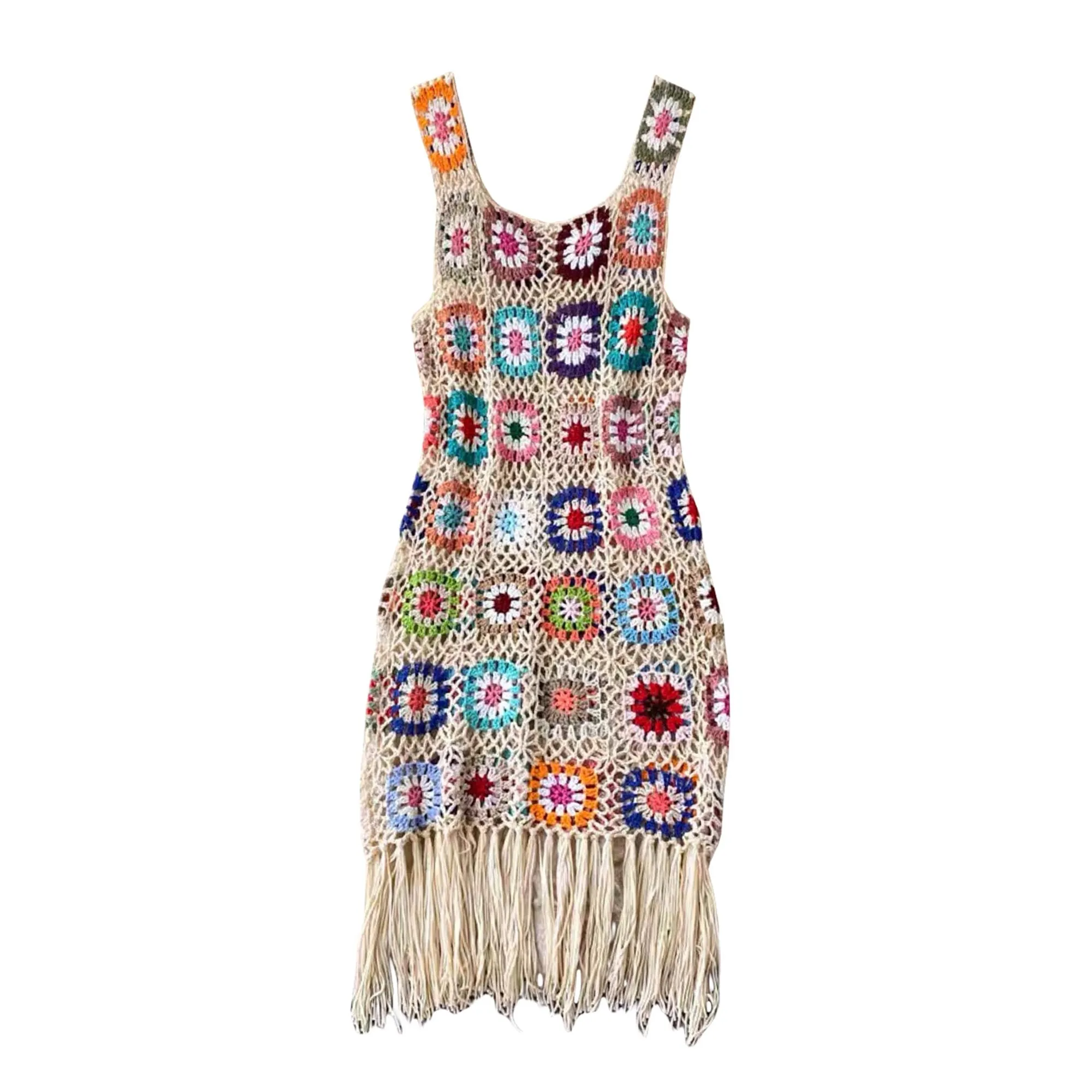 Lieserram Crochet Tasseled Dress