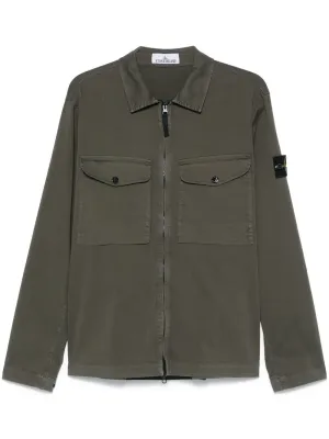 Logo cotton overshirt