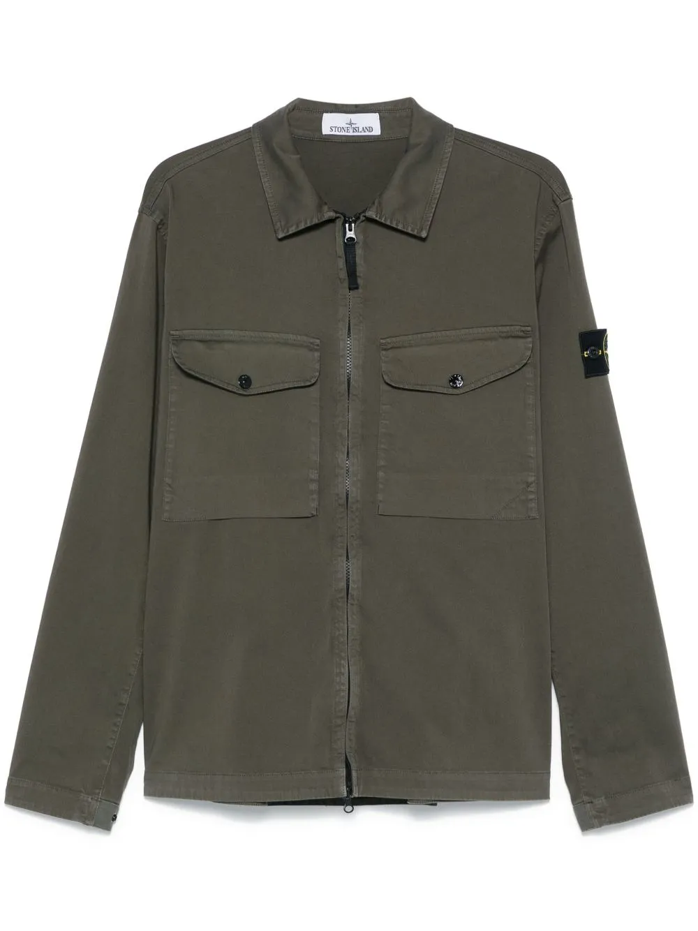Logo cotton overshirt
