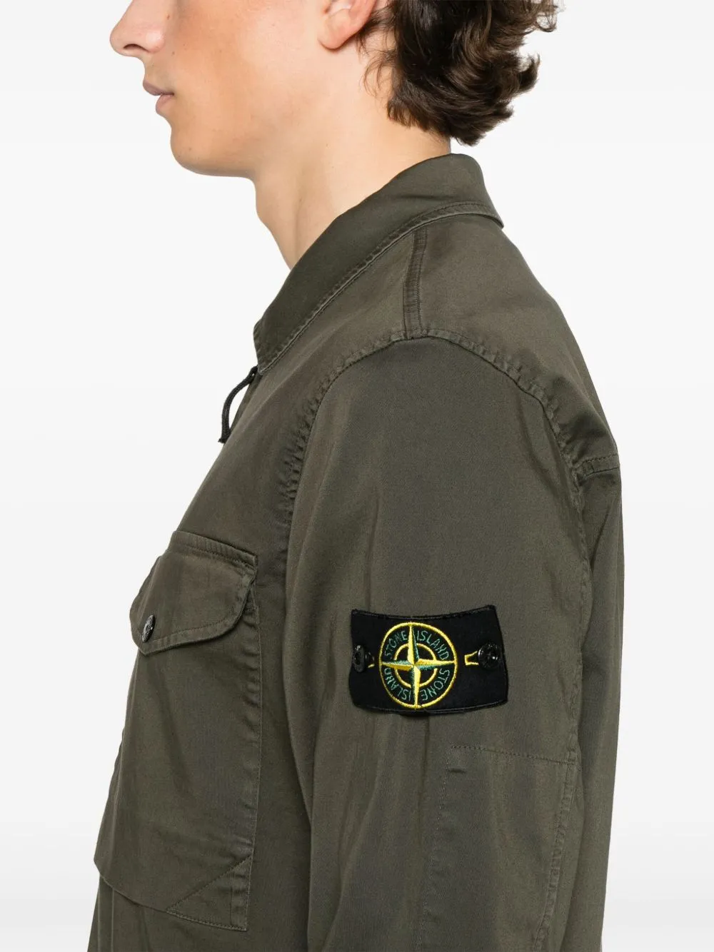 Logo cotton overshirt