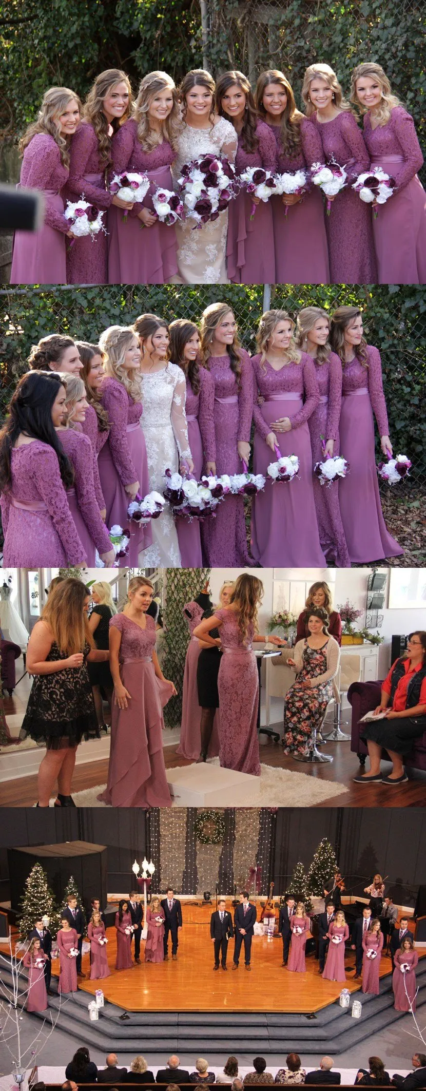 Long Sleeves Different Styles Elegant V-Neck Cheap Bridesmaid Dresses For Wedding, WG19